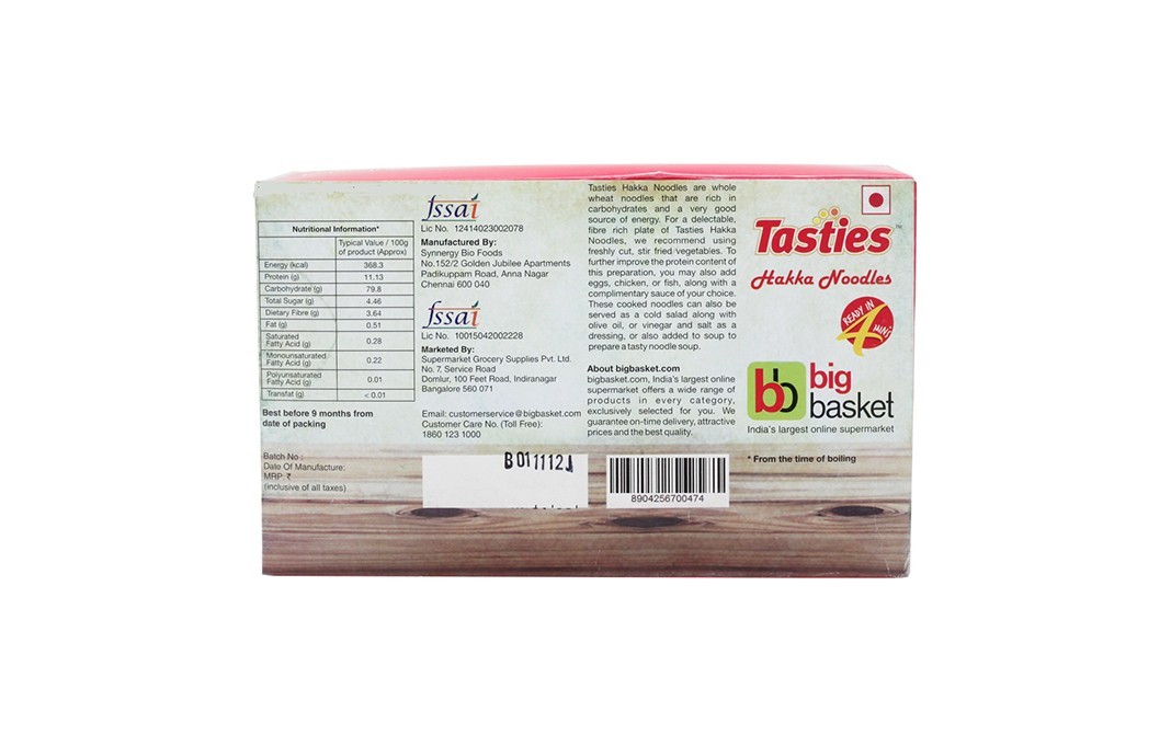 Tasties Hakka Noodles Egg   Pack  200 grams